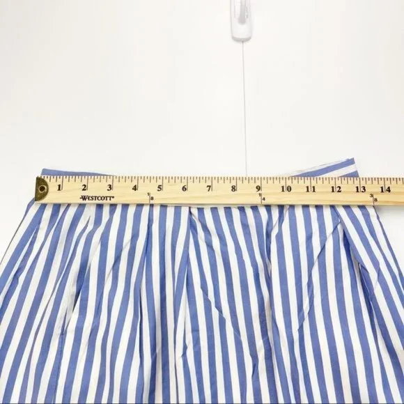 Vintage Bill Blass Blue and White Stripe Pencil Skirt Size 8 Made in USA - Picture 9 of 11